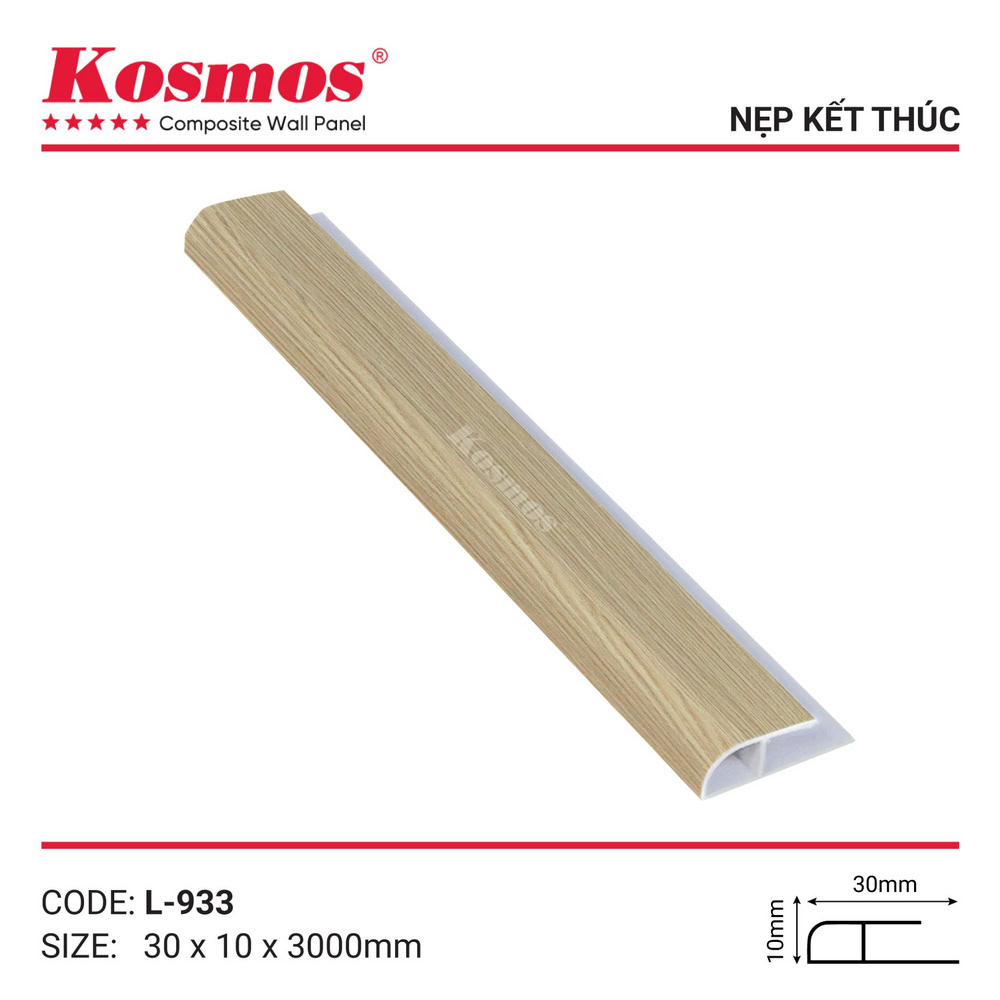 Phụ kiện nẹp kết thúc L L-933 vàng sồi nhạt vân gỗ