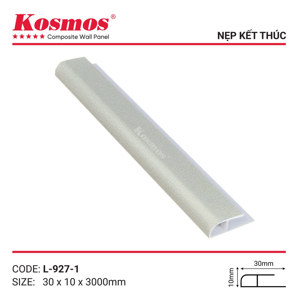 Phụ kiện nẹp kết thúc vân vải kem L-927-1