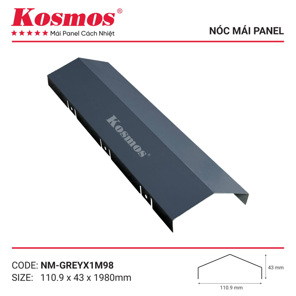 Phụ kiện nóc mái Panel mã NM-GREYX1M98 Phụ kiện nóc mái Panel mã NM-GREYX1M98