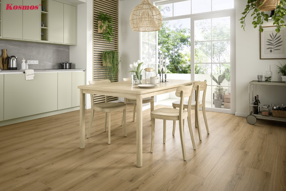 Sử dụng sàn gỗ chống ẩm cho phòng bếp