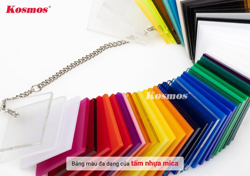 Tấm mica vách ngăn có hơn 100 màu sắc đa dạng Tấm mica vách ngăn có hơn 100 màu sắc đa dạng