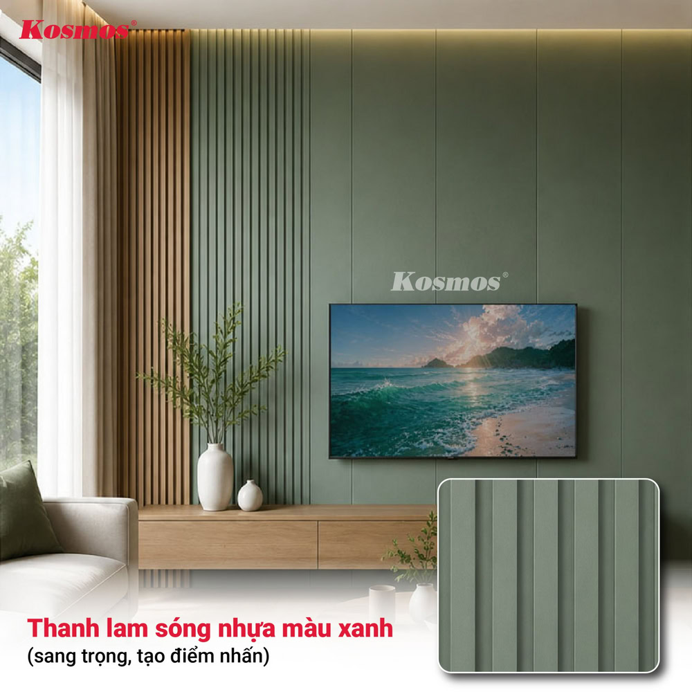 Thanh lam sóng nhựa màu xanh tạo điểm nhấn sang trọng Thanh lam sóng nhựa màu xanh tạo điểm nhấn sang trọng