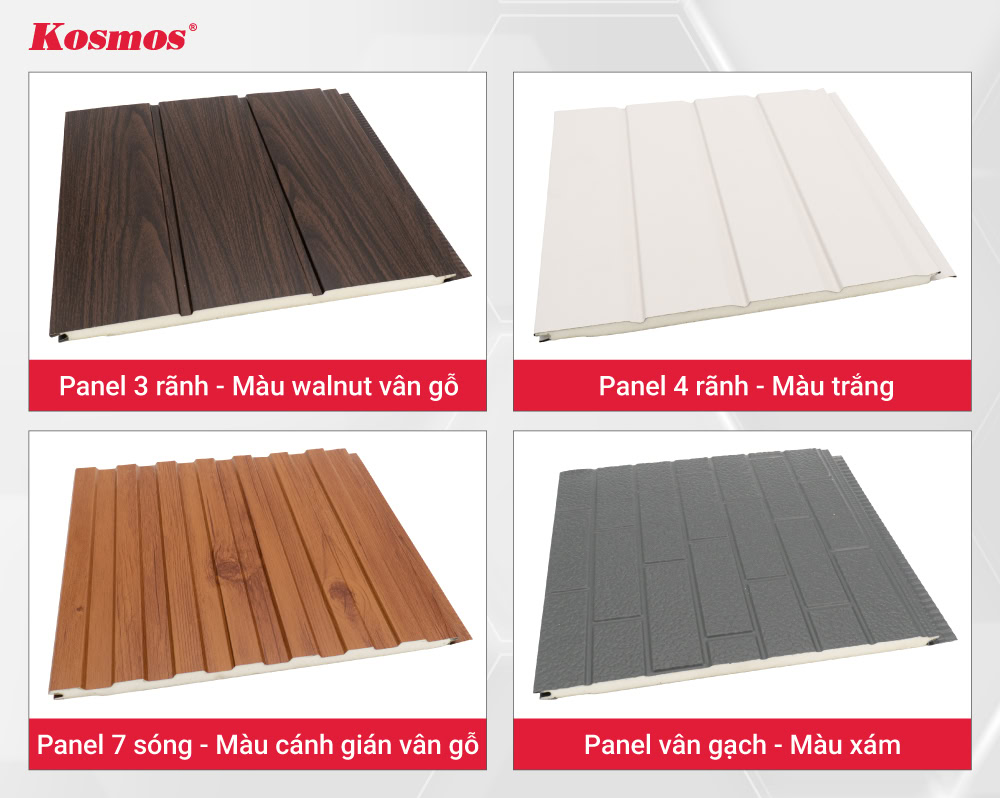 Các mẫu mã tấm Panel phổ biến