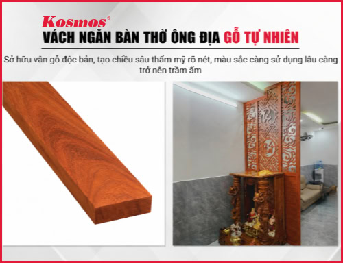 Vách ngăn bàn thờ Ông Địa, Thần Tài: Công dụng, 10+ mẫu đẹp 2026