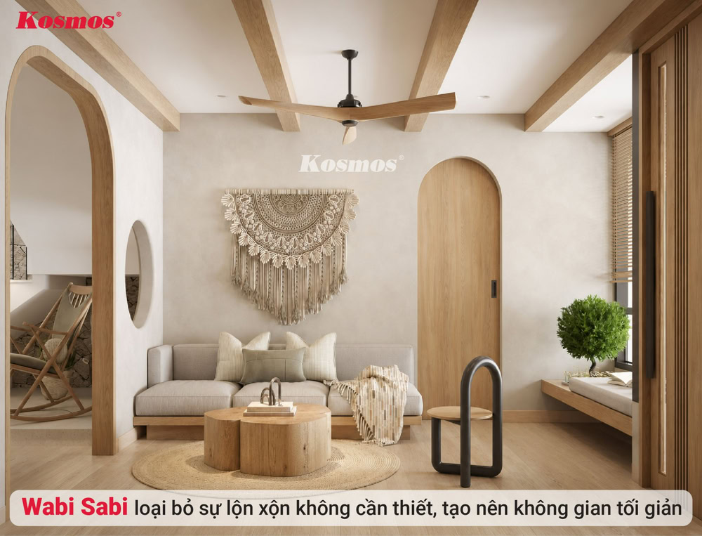 Wabi Sabi loại bỏ sự lộn xộn không cần thiết, tạo nên không gian tối giản