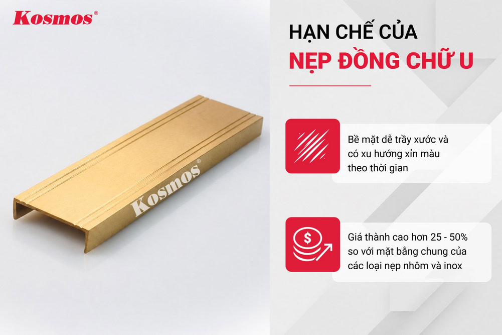 2 hạn chế cần lưu ý khi sử dụng nẹp U đồng 2 hạn chế cần lưu ý khi sử dụng nẹp U đồng