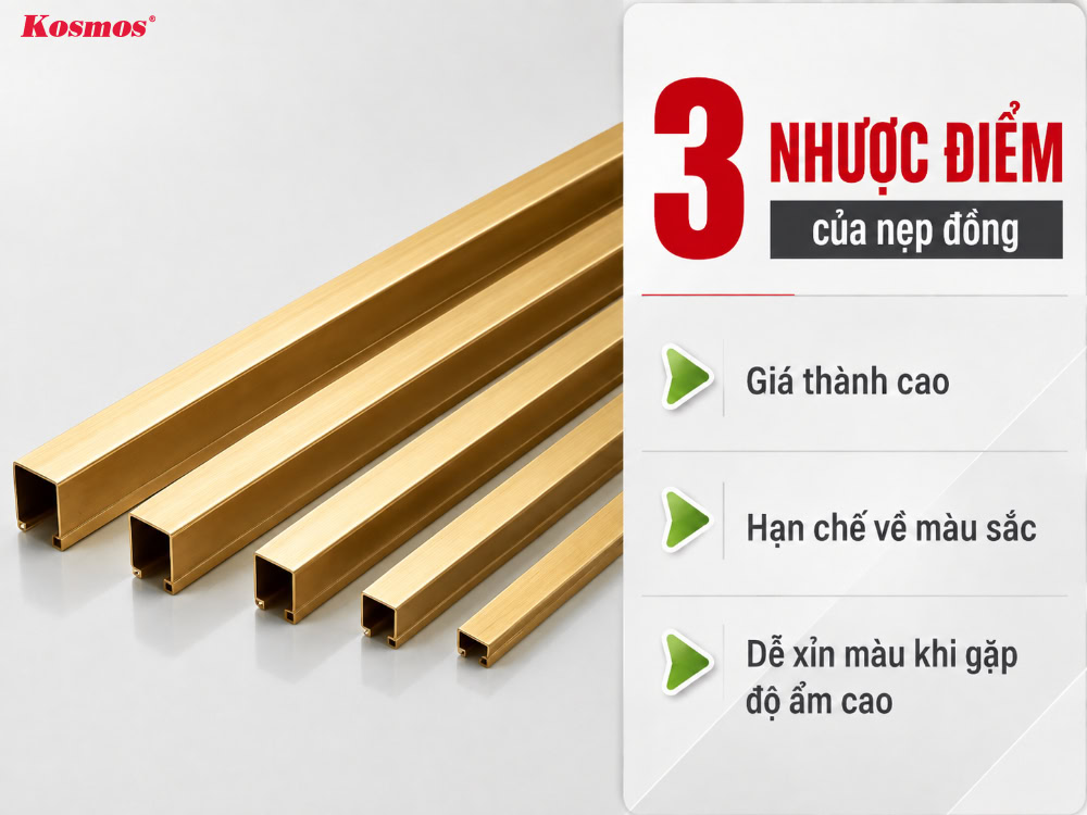 3 nhược điểm của nẹp trang trí nội thất bằng đồng 3 nhược điểm của nẹp trang trí nội thất bằng đồng
