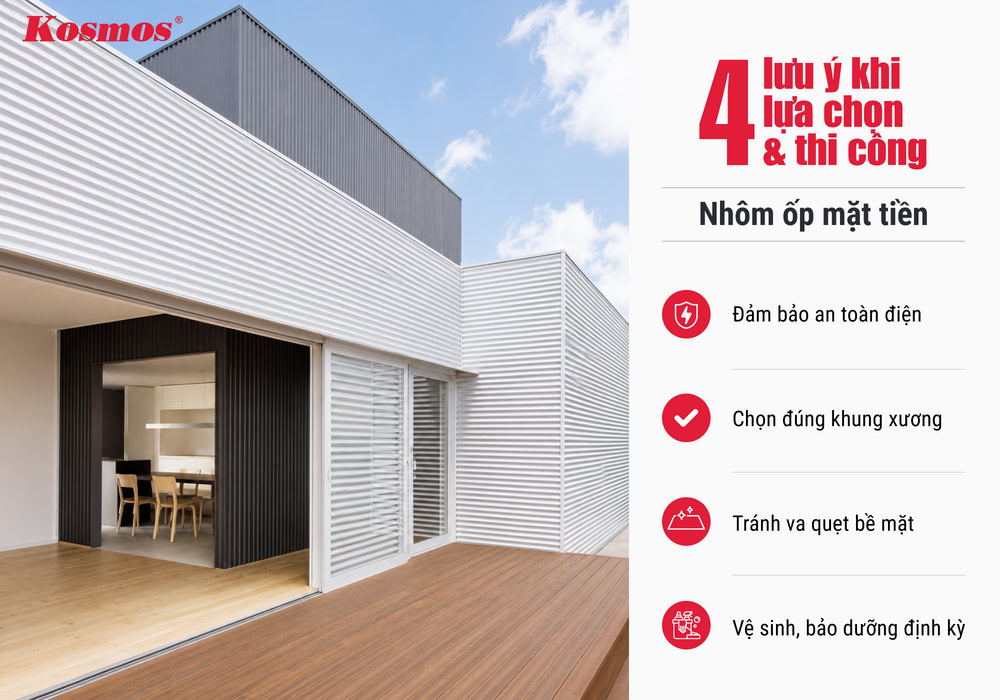 4 lưu ý khi lựa chọn và thi công nhôm ốp mặt tiền 4 lưu ý khi lựa chọn và thi công nhôm ốp mặt tiền