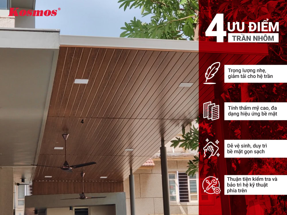 4 ưu điểm trần nhôm 4 ưu điểm trần nhôm