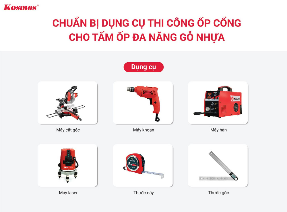 6 dụng cụ thi công ốp cổng từ tấm ốp đa năng gỗ nhựa 6 dụng cụ thi công ốp cổng từ tấm ốp đa năng gỗ nhựa