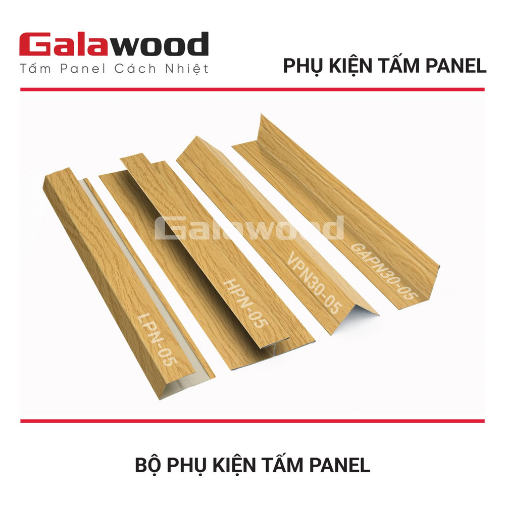 Bộ nẹp tấm Panel 05 màu vàng sồi nhạt, bề mặt bóng Bộ nẹp tấm Panel 05 màu vàng sồi nhạt, bề mặt bóng