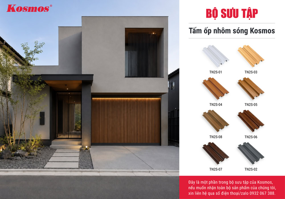 Bộ sưu tập tấm ốp nhôm sóng Kosmos đẹp Bộ sưu tập tấm ốp nhôm sóng Kosmos đẹp