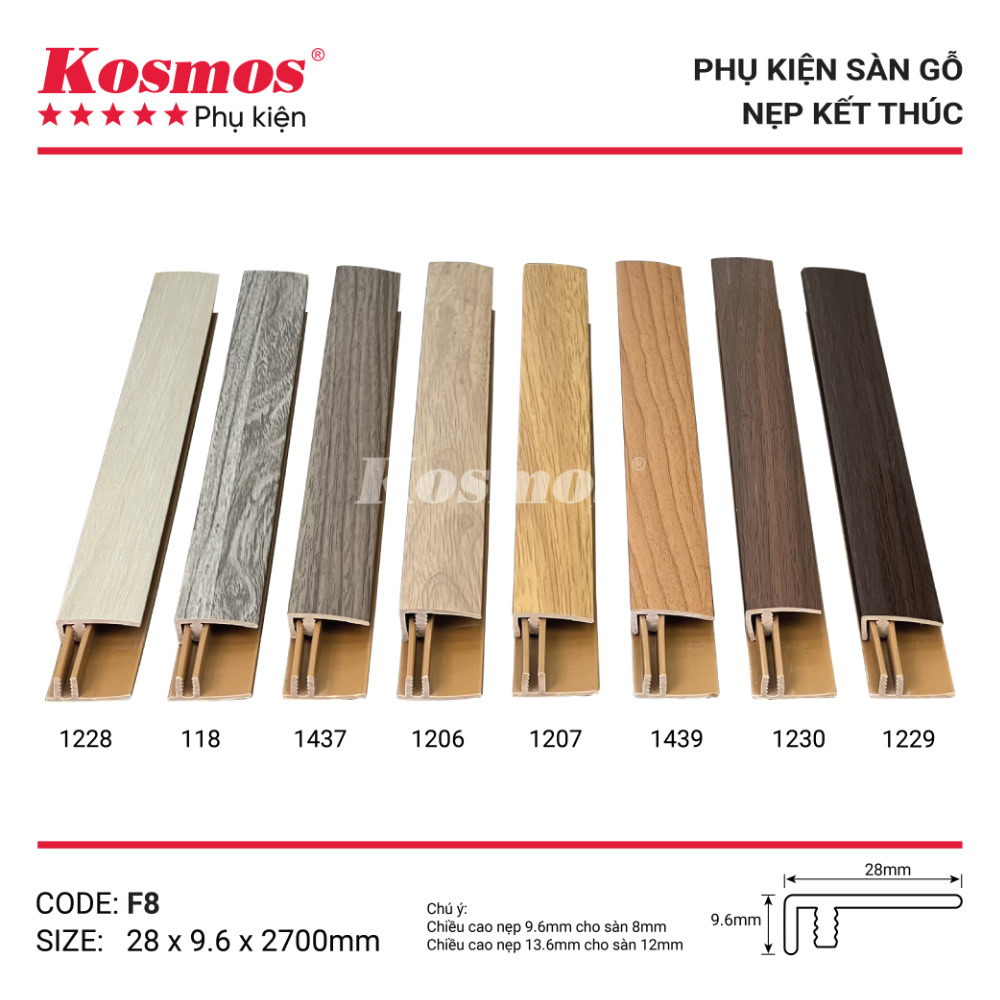 Các dòng nẹp nhựa giả vật liệu đẹp đến từ Kosmos