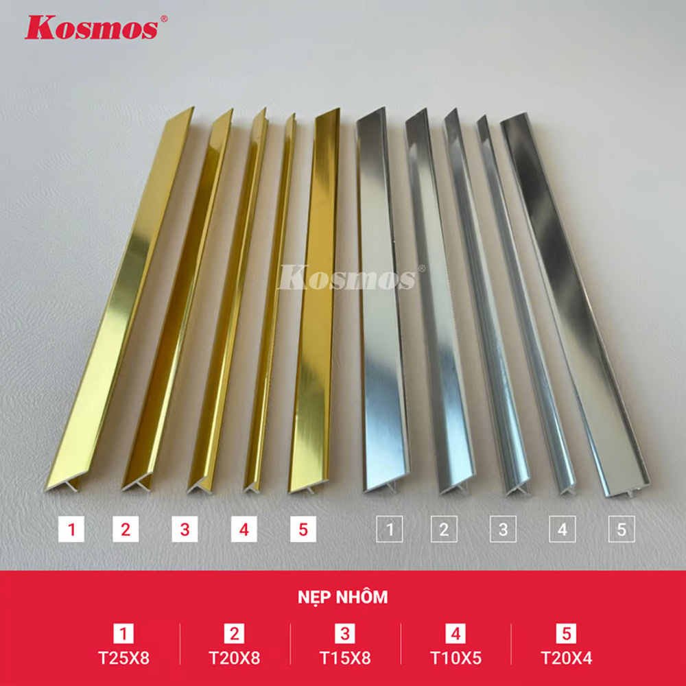 Các mẫu nẹp T nhôm đẹp của Kosmos