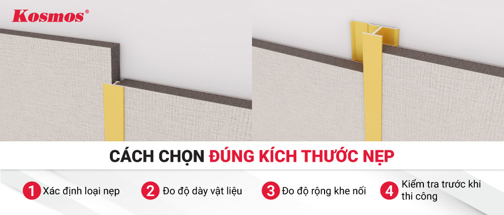 Cách chọn đúng kích thước nẹp