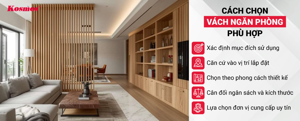 Cách chọn vách ngăn phòng phù hợp Cách chọn vách ngăn phòng phù hợp