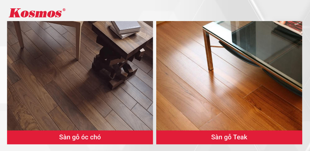 Hình ảnh sàn gỗ Óc Chó và Teak trong không gian nội thất Hình ảnh sàn gỗ Óc Chó và Teak trong không gian nội thất
