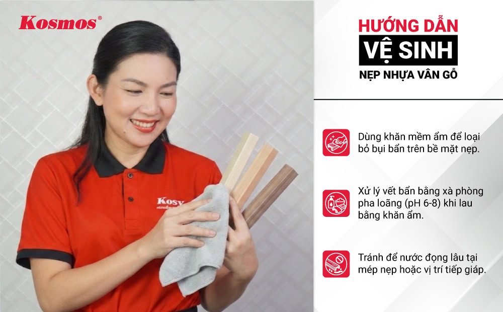 Hướng dẫn vệ sinh nẹp nhựa vân gỗ Hướng dẫn vệ sinh nẹp nhựa vân gỗ