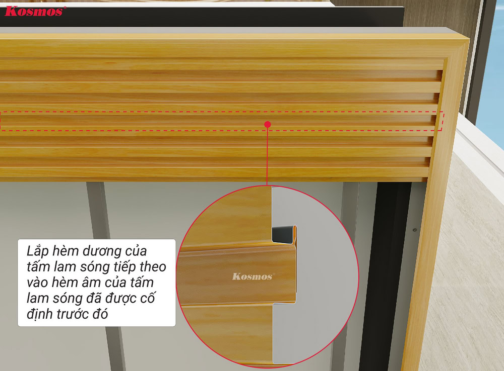 Lắp đặt tấm ốp nhôm lam sóng thứ 2