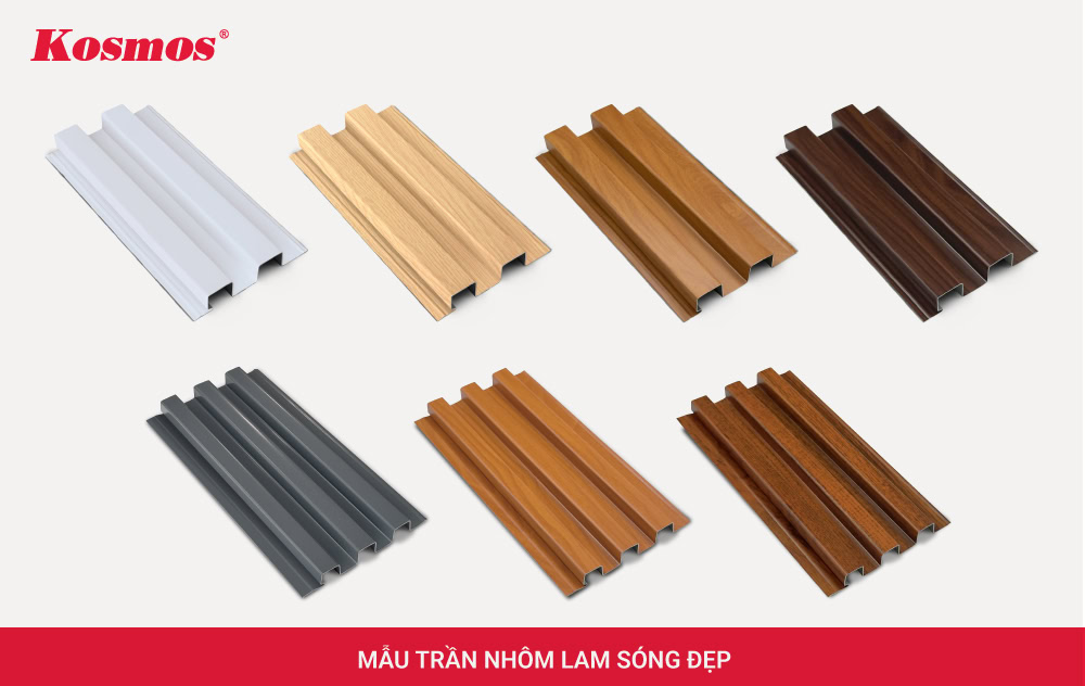 Mẫu trần nhôm lam sóng đẹp Mẫu trần nhôm lam sóng đẹp
