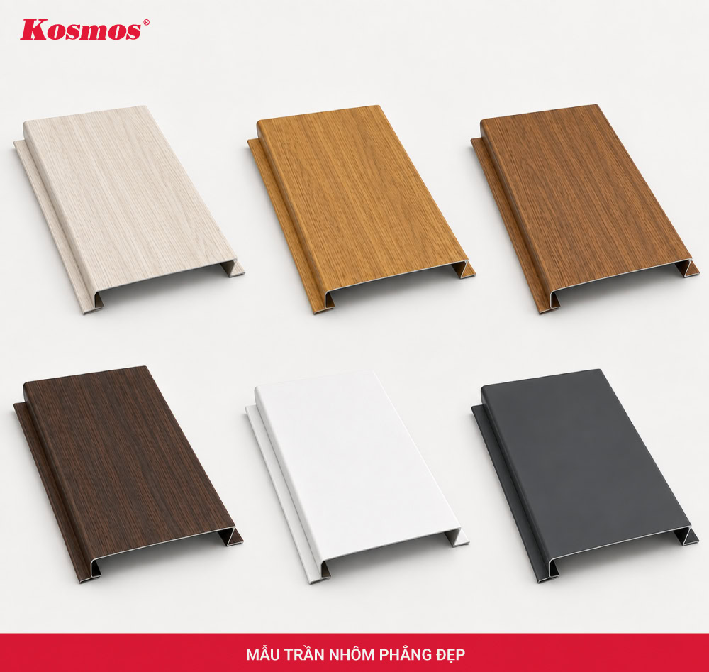 Mẫu trần nhôm phẳng đẹp Mẫu trần nhôm phẳng đẹp