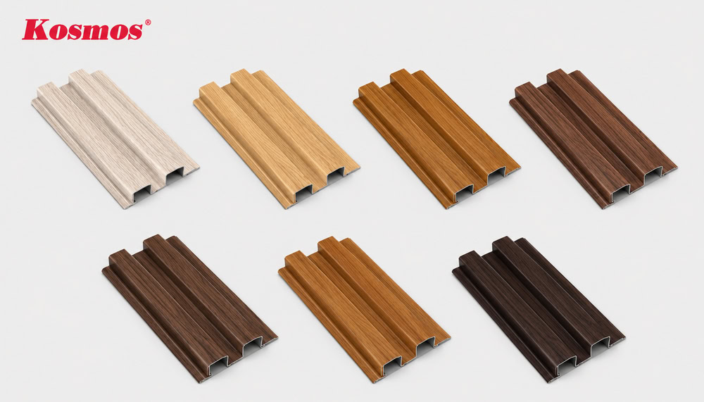 Mẫu trần nhôm sóng vân gỗ đẹp