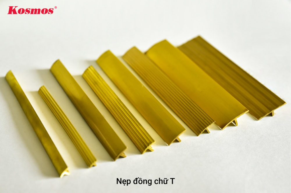 Nẹp T đồng có mặt cắt hình chữ T in hoa Nẹp T đồng có mặt cắt hình chữ T in hoa