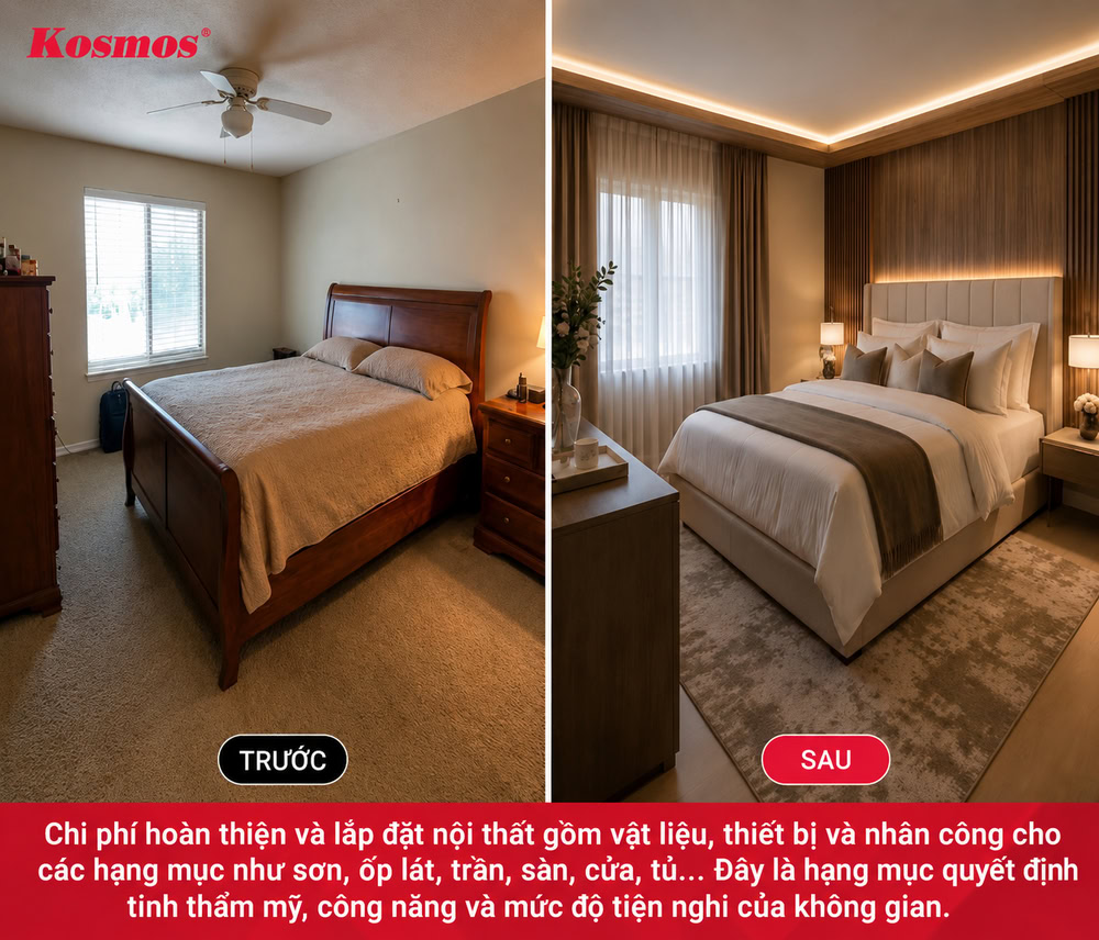 Ngân sách cải tạo thẩm mỹ công trình tuỳ thuộc vào vật liệu và diện tích thi công Ngân sách cải tạo thẩm mỹ công trình tuỳ thuộc vào vật liệu và diện tích thi công