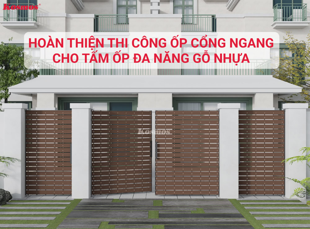 Ốp cổng ngang bằng tấm ốp đa năng bắn vít