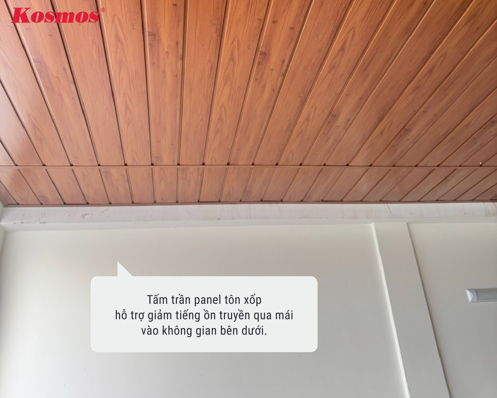 Tấm ốp trần panel hỗ trợ giảm tiếng ồn truyền qua mái Tấm ốp trần panel hỗ trợ giảm tiếng ồn truyền qua mái