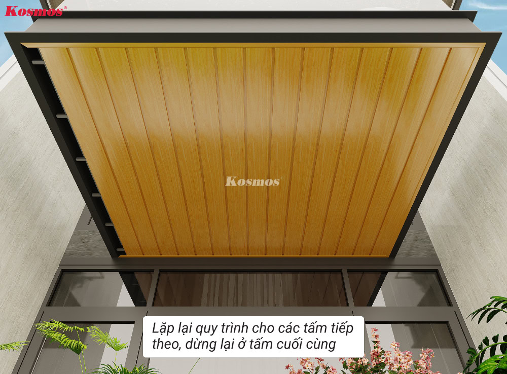 Thực hiện tương tự cho các tấm tiếp theo, dừng ở tấm cuối