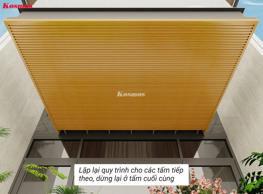 Thực hiện tương tự cho các tấm tiếp theo, dừng ở tấm cuối