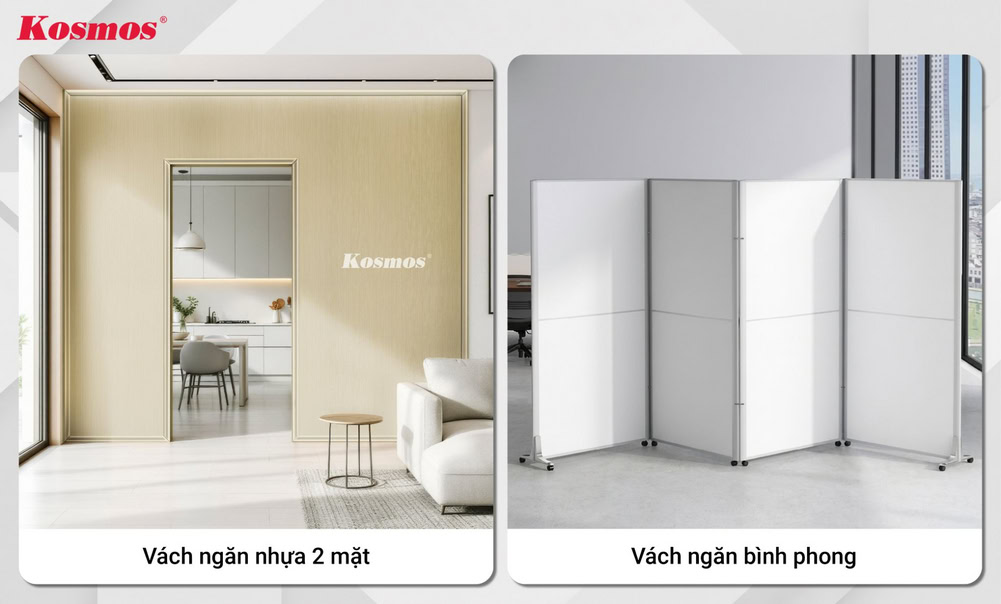 Vách ngăn nhựa và bình phong là hai giải pháp ngăn phòng thay thế tường xây truyền thống Vách ngăn nhựa và bình phong là hai giải pháp ngăn phòng thay thế tường xây truyền thống