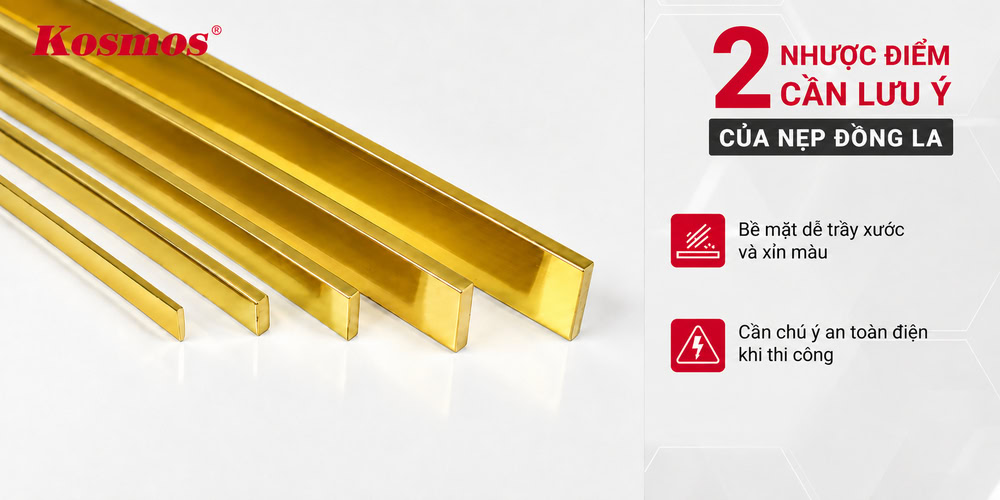 2 hạn chế khi sử dụng nẹp chỉ đồng