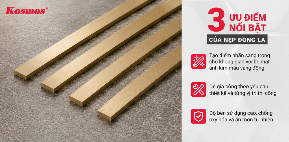 3 ưu điểm nổi bật của nẹp đồng lập là