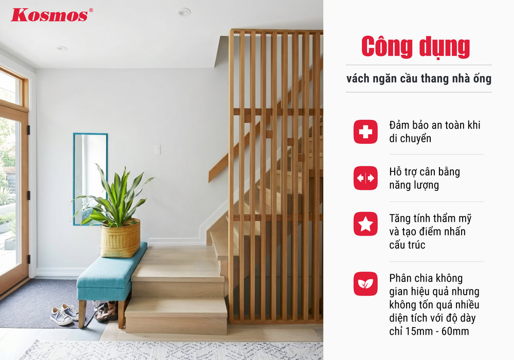 4 lợi ích khi ứng dụng vách ngăn cầu thang trong nhà ống 4 lợi ích khi ứng dụng vách ngăn cầu thang trong nhà ống