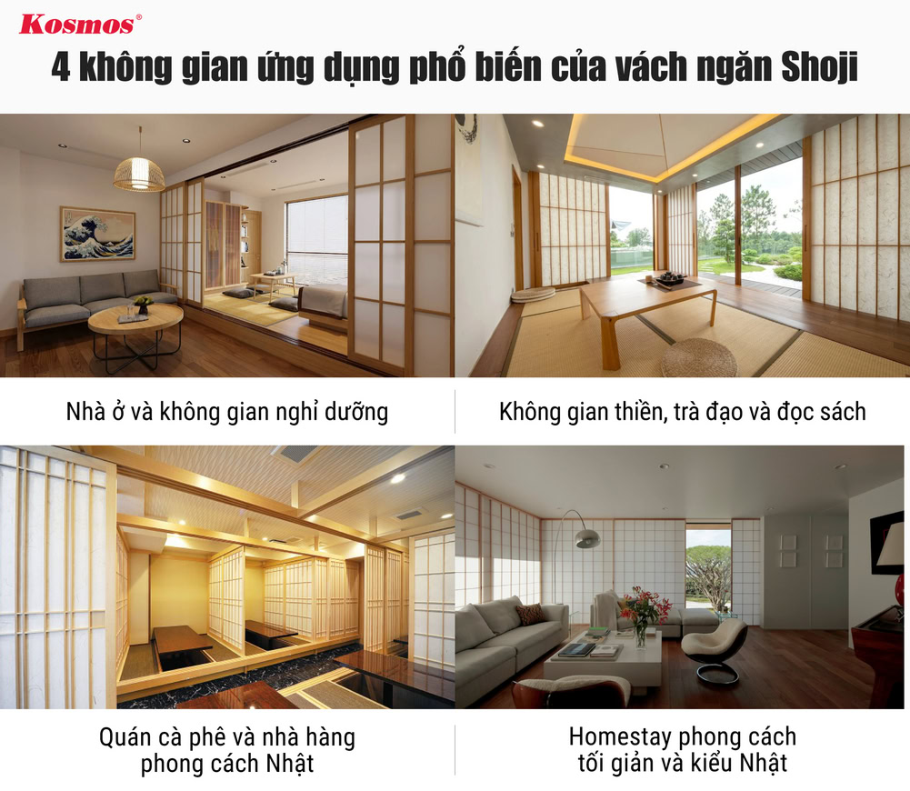 4 ứng dụng thực tế của vách ngăn Shoji