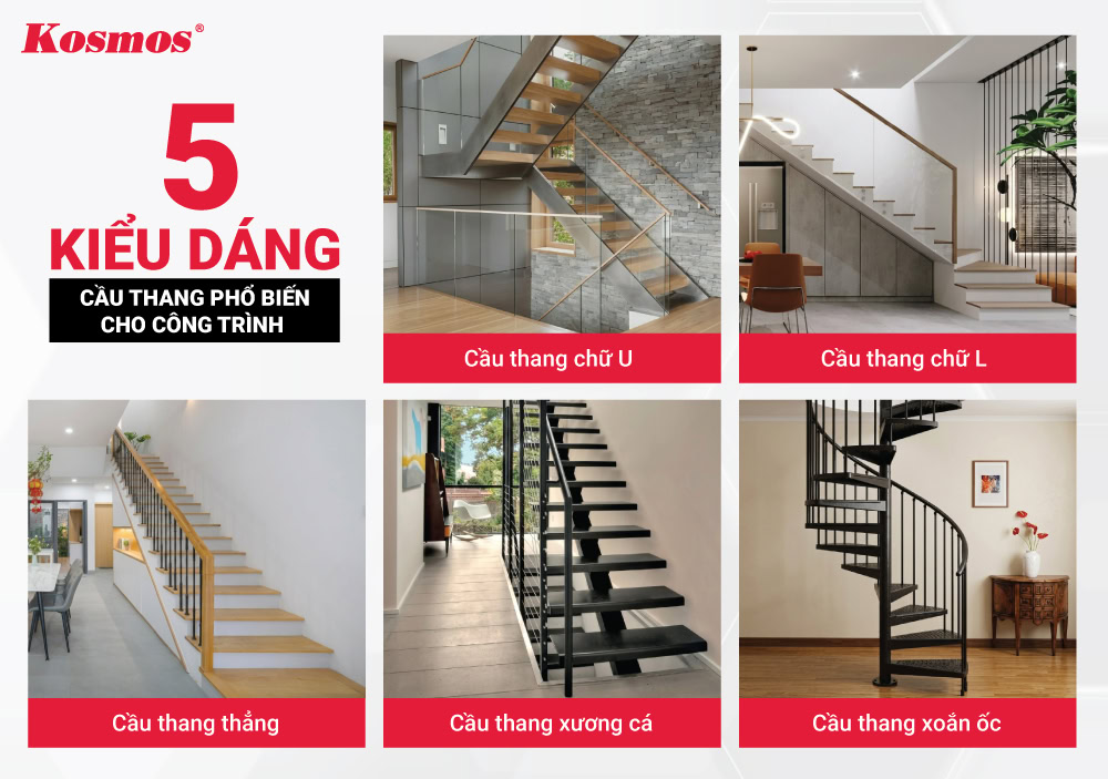 5 kiểu dáng cầu thang có thể ứng dụng cho công trình 5 kiểu dáng cầu thang có thể ứng dụng cho công trình