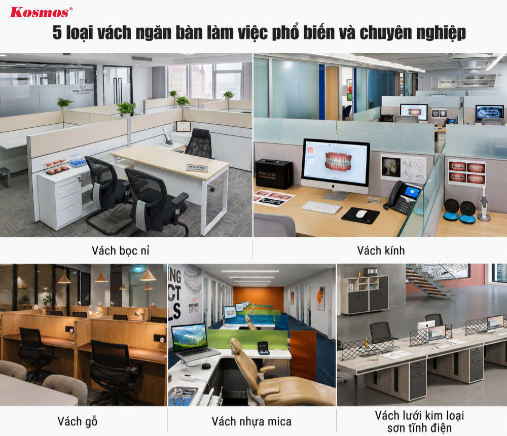 5 loại vách ngăn bàn làm việc chuyên nghiệp 5 loại vách ngăn bàn làm việc chuyên nghiệp