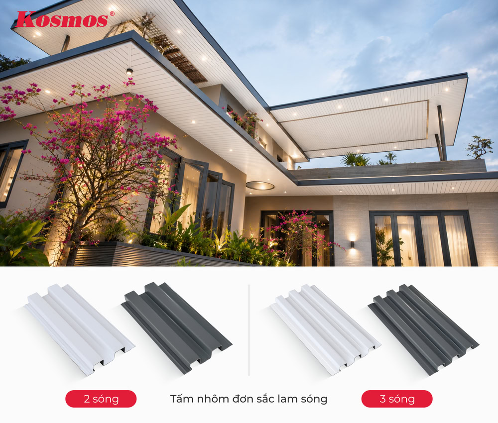 Bộ sưu tập lam sóng nhôm đơn sắc đẹp Bộ sưu tập lam sóng nhôm đơn sắc đẹp
