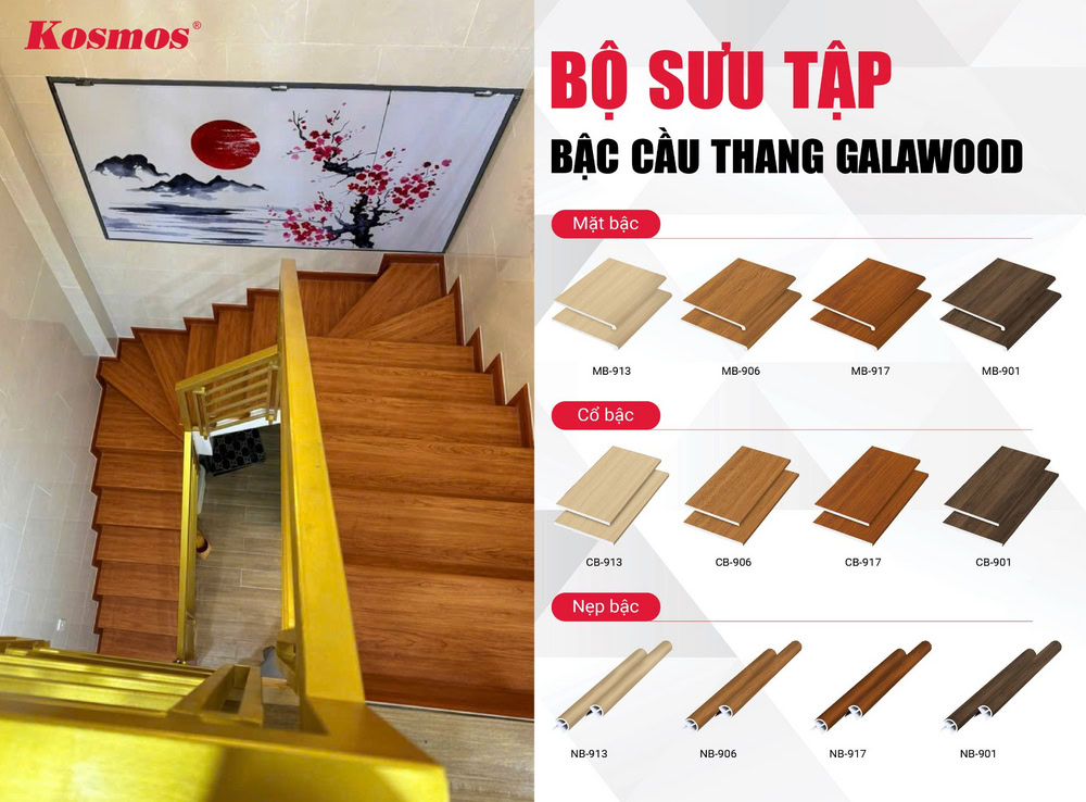 Các mẫu bậc nhựa cầu thang giả gỗ đẹp, bền Các mẫu bậc nhựa cầu thang giả gỗ đẹp, bền