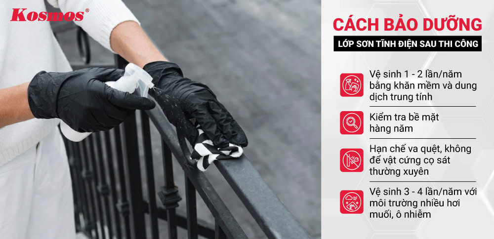 Cách bảo dưỡng lớp sơn tĩnh điện sau thi công