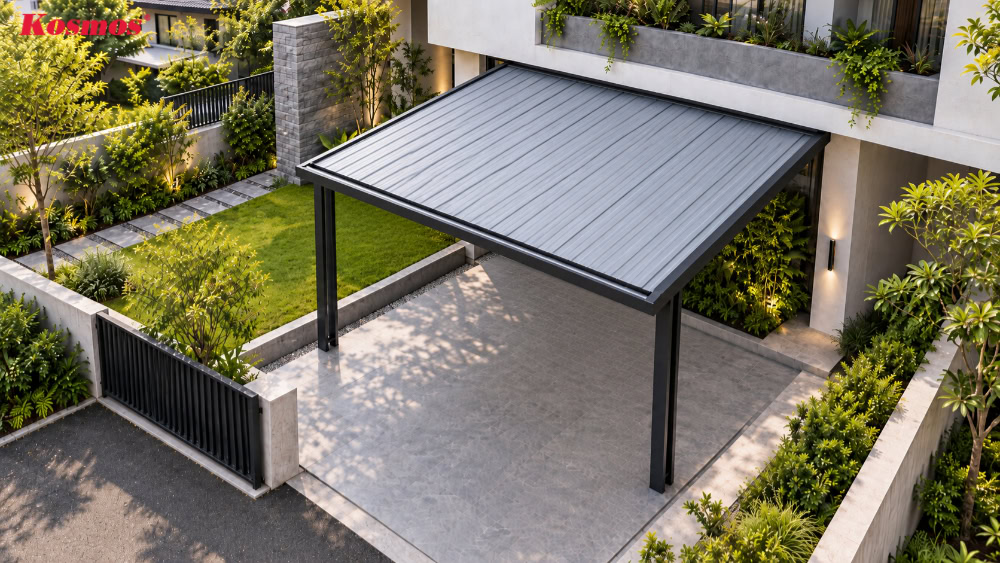 Công trình hoàn thiện của mái panel giấu máng