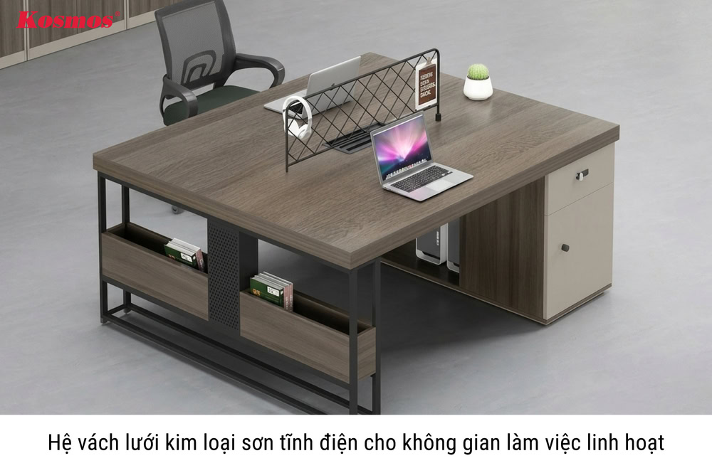 Hệ vách lưới kim loại sơn tĩnh điện cho không gian làm việc linh hoạt