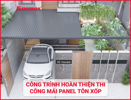 Hướng dẫn thi công mái hiên Panel – mái đơn