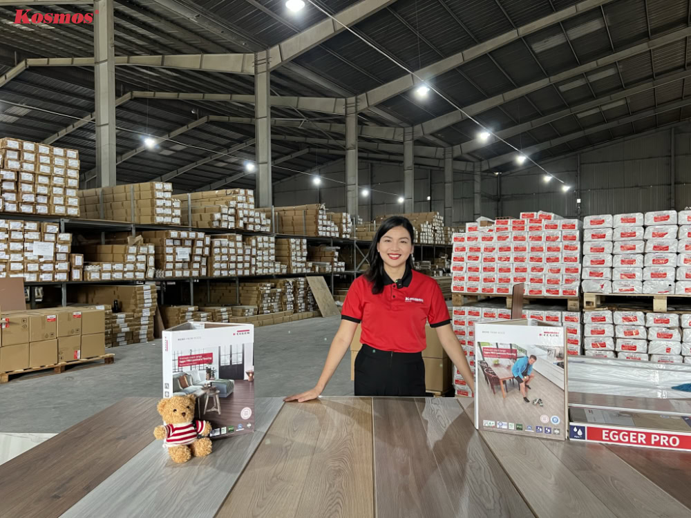 Kho sàn gỗ Kosmos Việt Nam có sức chứa hơn 10.000m²
