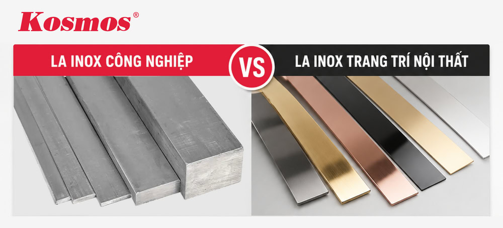 La inox công nghiệp và la inox trang trí nội thất