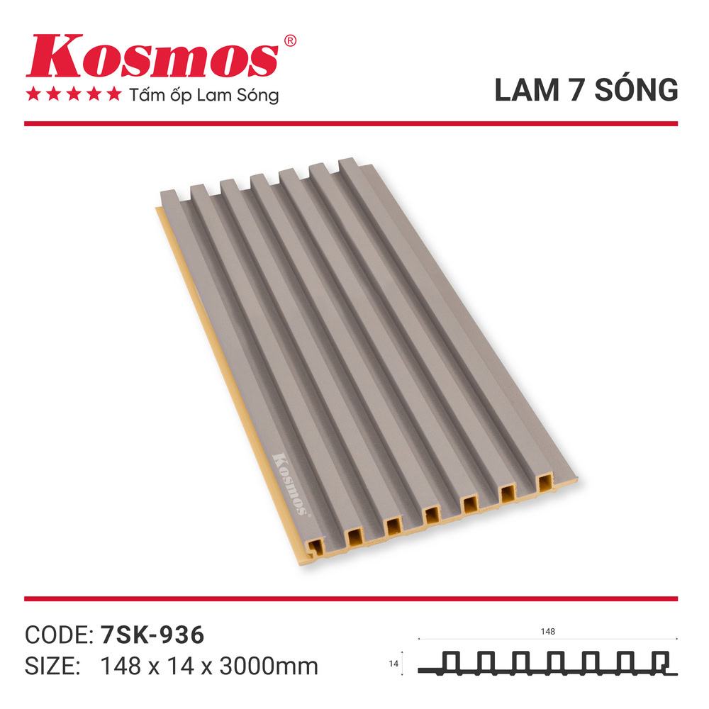 Lam sóng 7SK-936 xám ánh kim