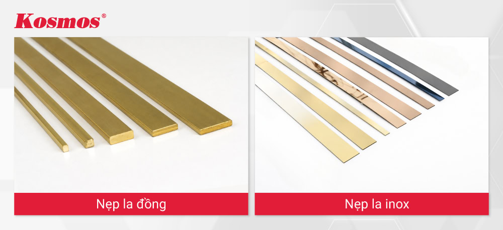 Mẫu mã nẹp đồng la và nẹp inox la