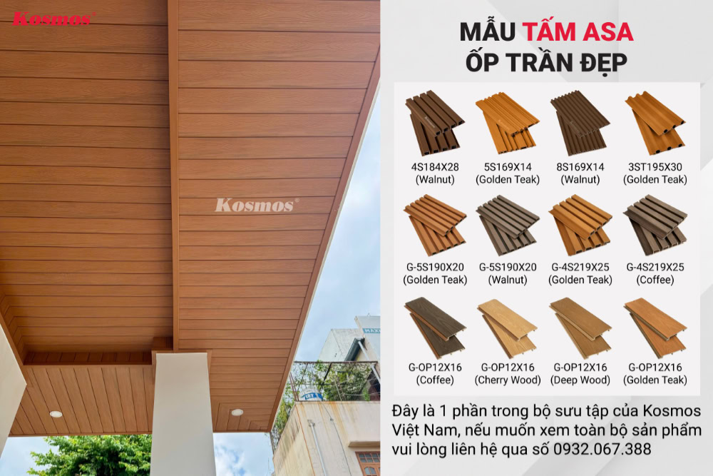 Mẫu tấm ASA ốp trần đẹp 